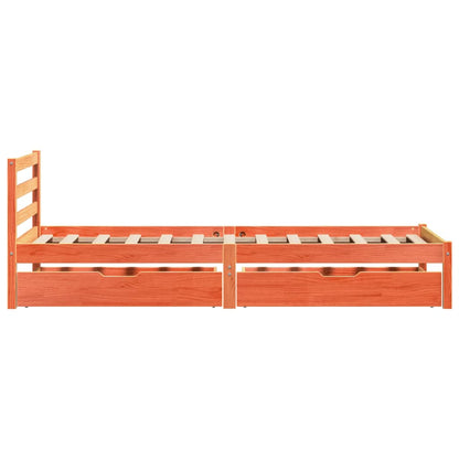 vidaXL Letto senza Materasso Marrone Cera 90x200 cm Legno di Pino VIDAXL
