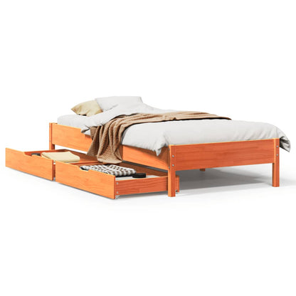 vidaXL Letto senza Materasso Marrone Cera 90x200 cm Legno di Pino VIDAXL