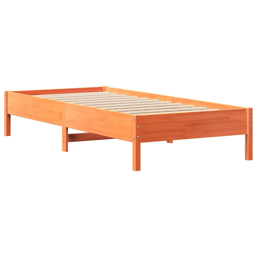 vidaXL Letto senza Materasso Marrone Cera 90x200 cm Legno di Pino VIDAXL