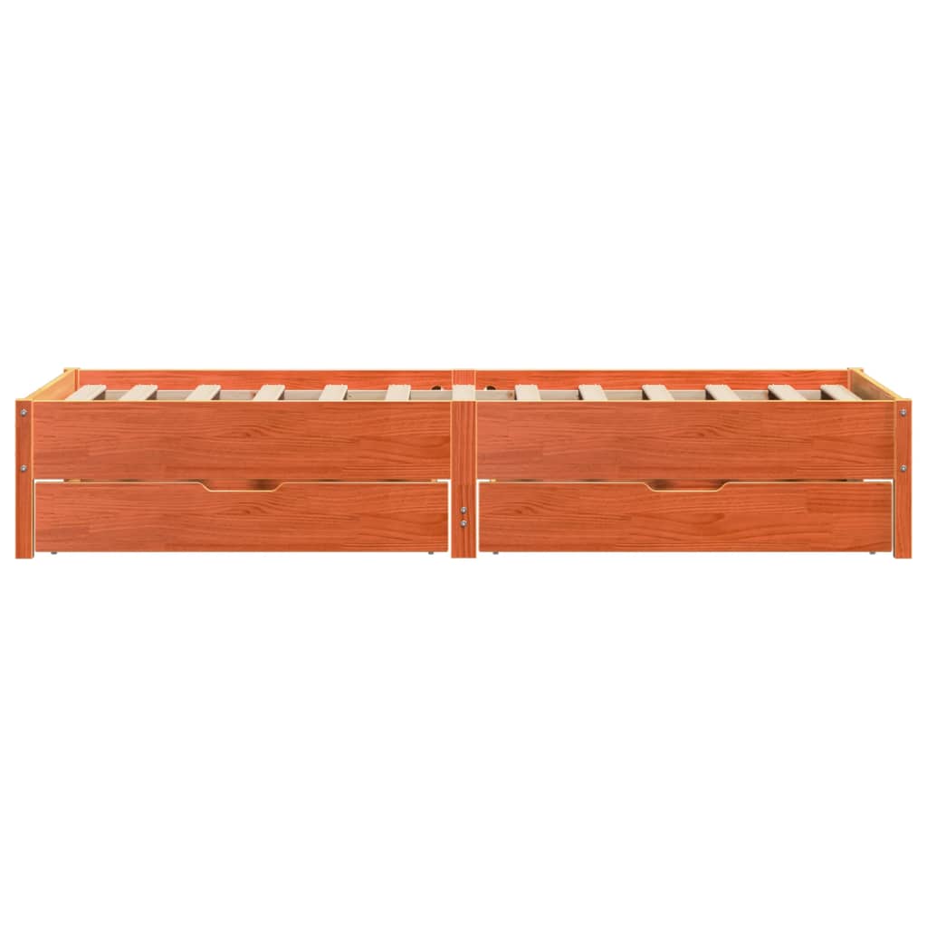 vidaXL Letto senza Materasso Marrone Cera 90x200 cm Legno di Pino VIDAXL