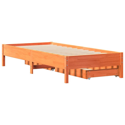 vidaXL Letto senza Materasso Marrone Cera 90x200 cm Legno di Pino VIDAXL
