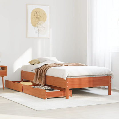 vidaXL Letto senza Materasso Marrone Cera 90x200 cm Legno di Pino VIDAXL