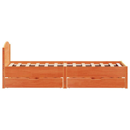 vidaXL Letto senza Materasso Marrone Cera 90x190 cm in Legno di Pino VIDAXL