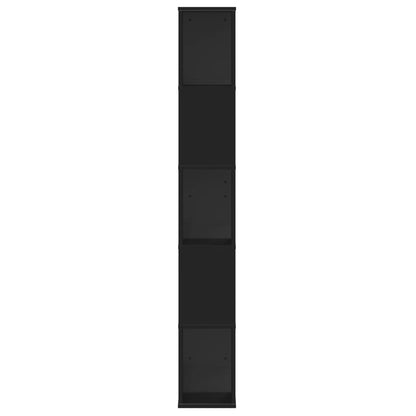 vidaXL Libreria 5 Ripiani Nera 80,5x23,5x162,5cm in Legno Multistrato VIDAXL