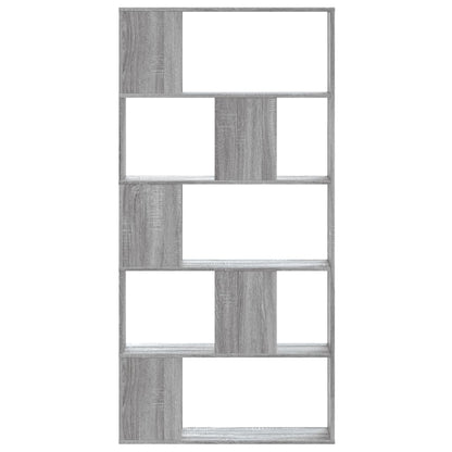 vidaXL Libreria 5 Ripiani Grigio Sonoma 80,5x23,5x162,5cm Multistrato