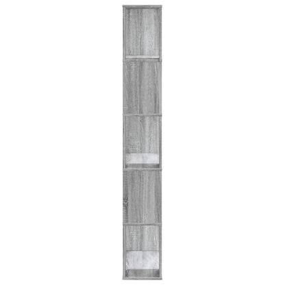 vidaXL Libreria 5 Ripiani Grigio Sonoma 80,5x23,5x162,5cm Multistrato