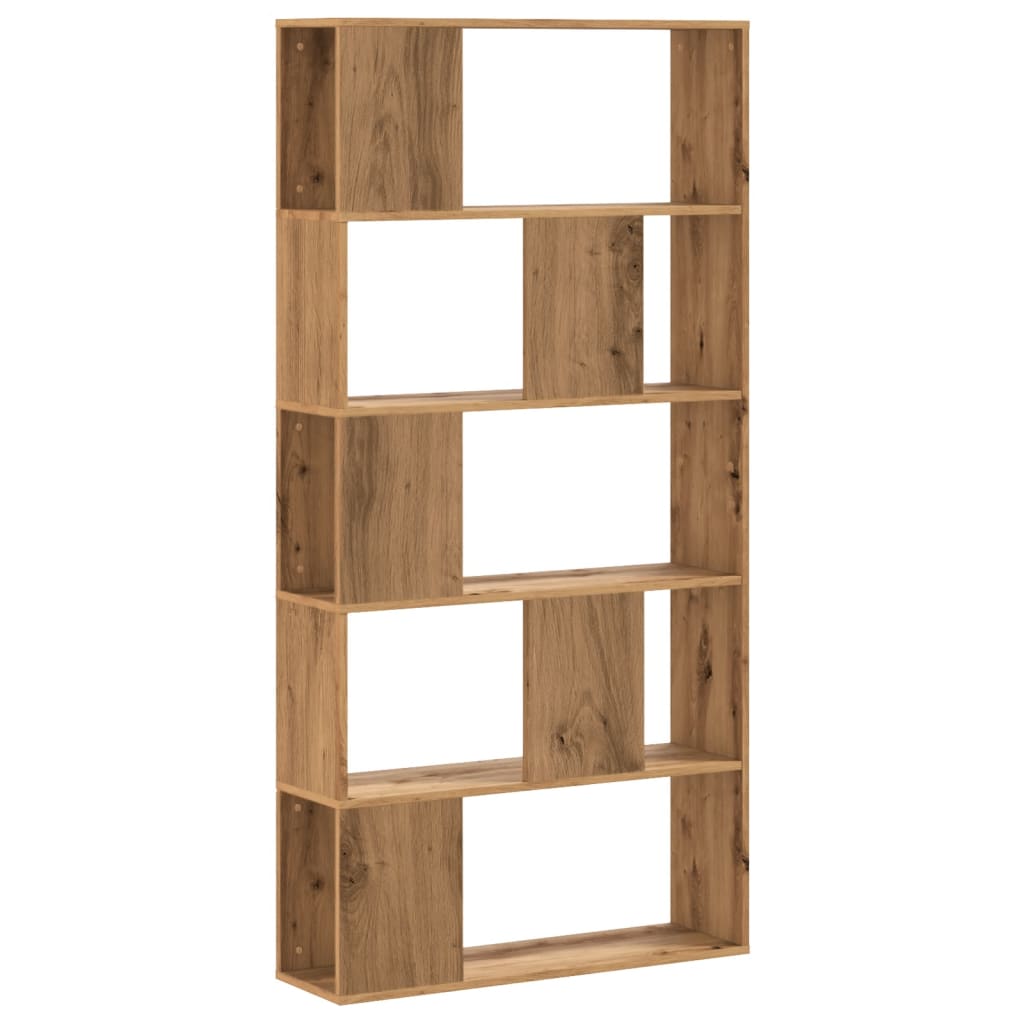 vidaXL Libreria 5 Piani Rovere Artigianale 80,5x23,5x162,5 Multistrato VIDAXL
