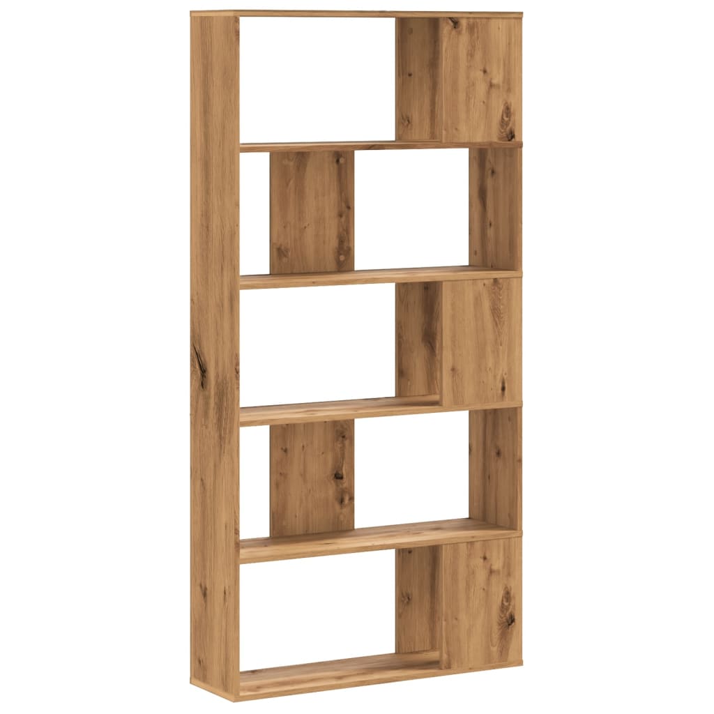 vidaXL Libreria 5 Piani Rovere Artigianale 80,5x23,5x162,5 Multistrato VIDAXL