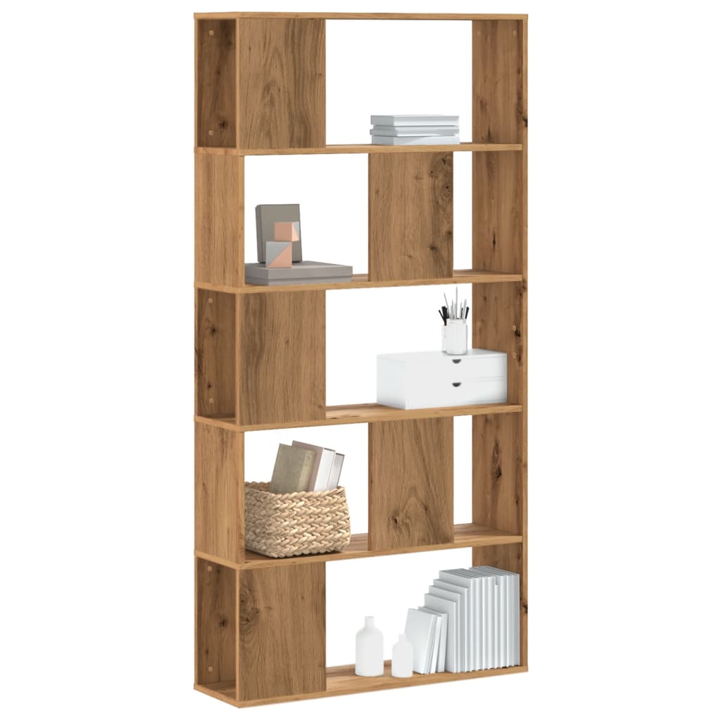 vidaXL Libreria 5 Piani Rovere Artigianale 80,5x23,5x162,5 Multistrato VIDAXL