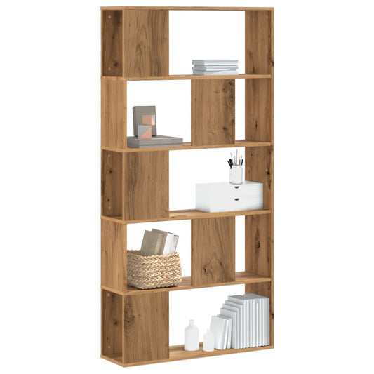 vidaXL Libreria 5 Piani Rovere Artigianale 80,5x23,5x162,5 Multistrato VIDAXL