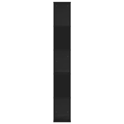 vidaXL Libreria 5 Ripiani Nera 45x23,5x162,5cm in Legno Multistrato