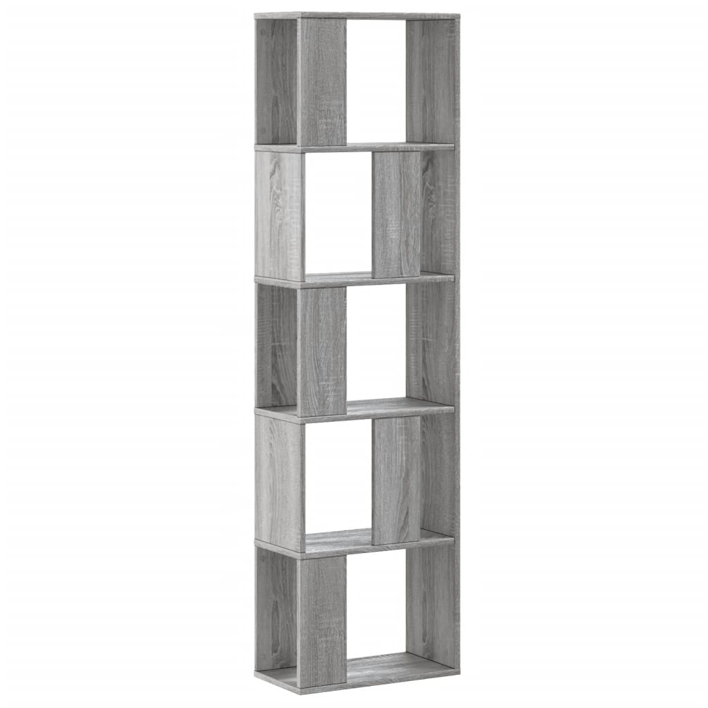 vidaXL Libreria 5Ripiani Grigio Sonoma 45x23,5x162,5 Legno Multistrato VIDAXL