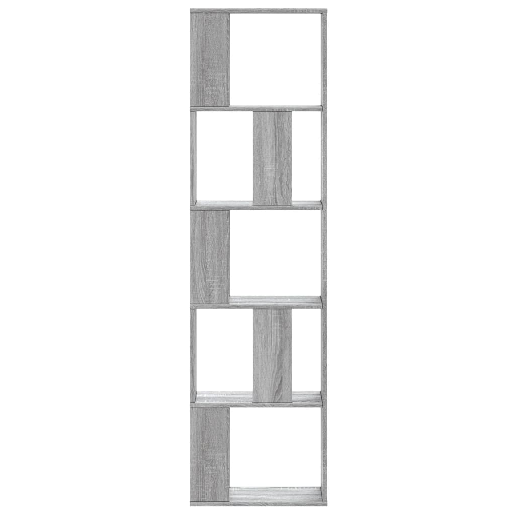 vidaXL Libreria 5Ripiani Grigio Sonoma 45x23,5x162,5 Legno Multistrato VIDAXL