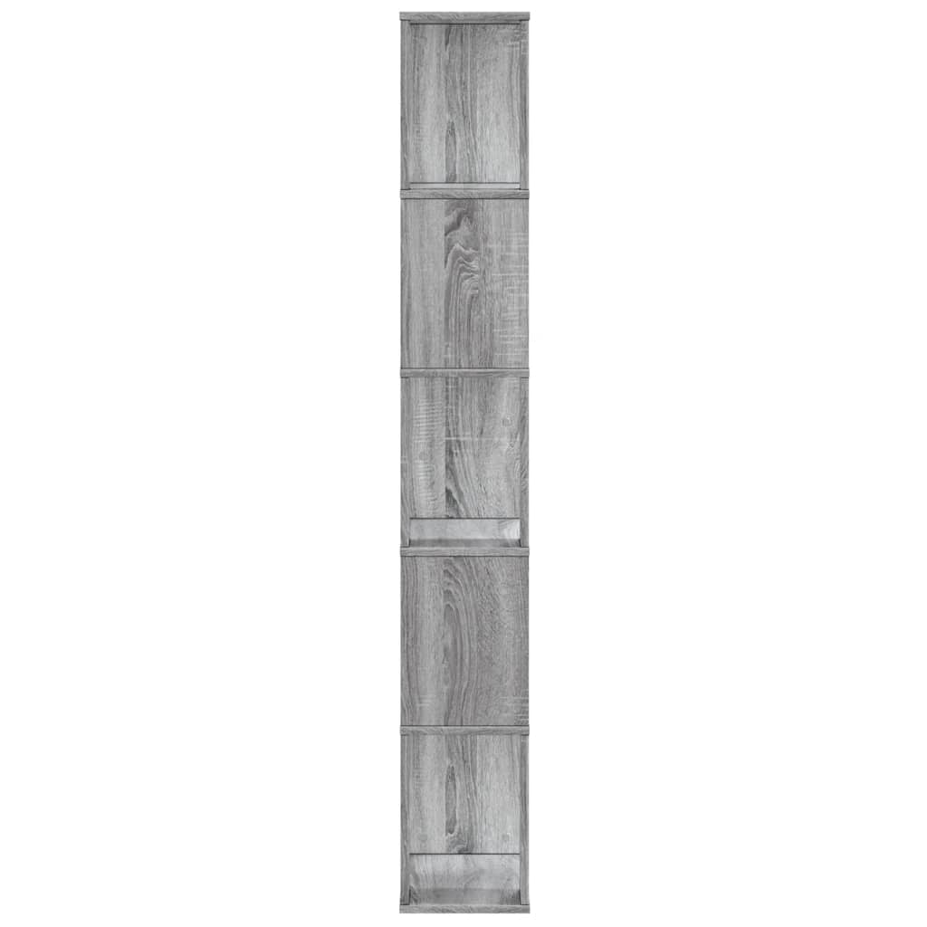 vidaXL Libreria 5Ripiani Grigio Sonoma 45x23,5x162,5 Legno Multistrato VIDAXL