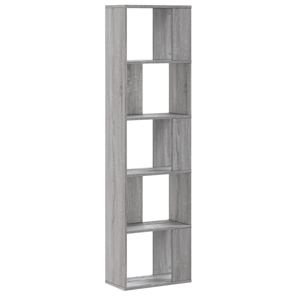 vidaXL Libreria 5Ripiani Grigio Sonoma 45x23,5x162,5 Legno Multistrato VIDAXL