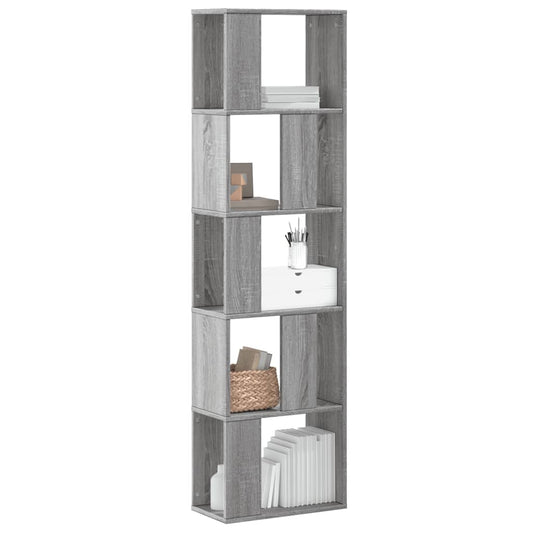vidaXL Libreria 5Ripiani Grigio Sonoma 45x23,5x162,5 Legno Multistrato VIDAXL