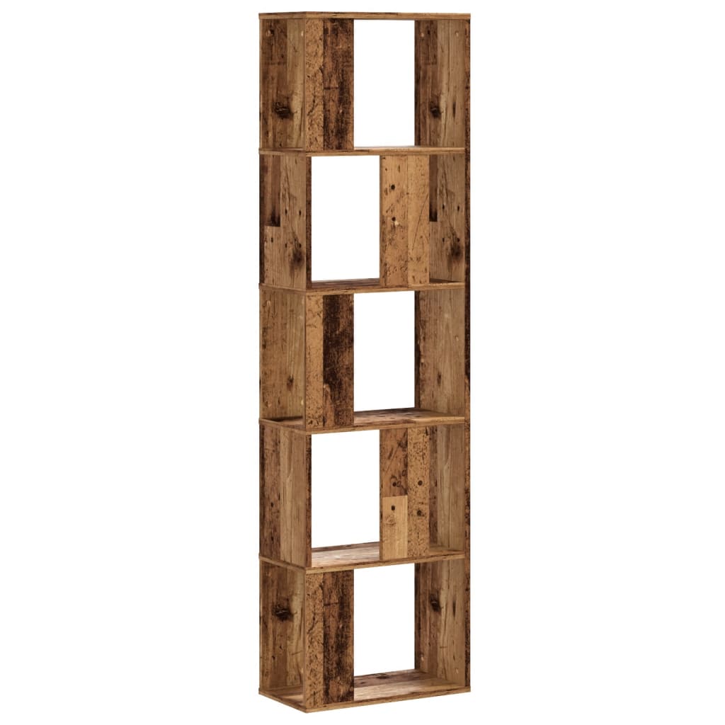 vidaXL Libreria 5 Ripiani Legno Vecchio 45x23,5x162,5cm Multistrato VIDAXL