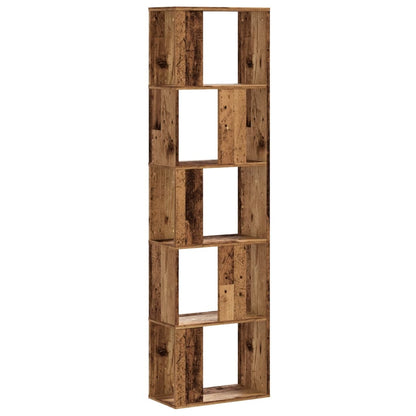vidaXL Libreria 5 Ripiani Legno Vecchio 45x23,5x162,5cm Multistrato VIDAXL