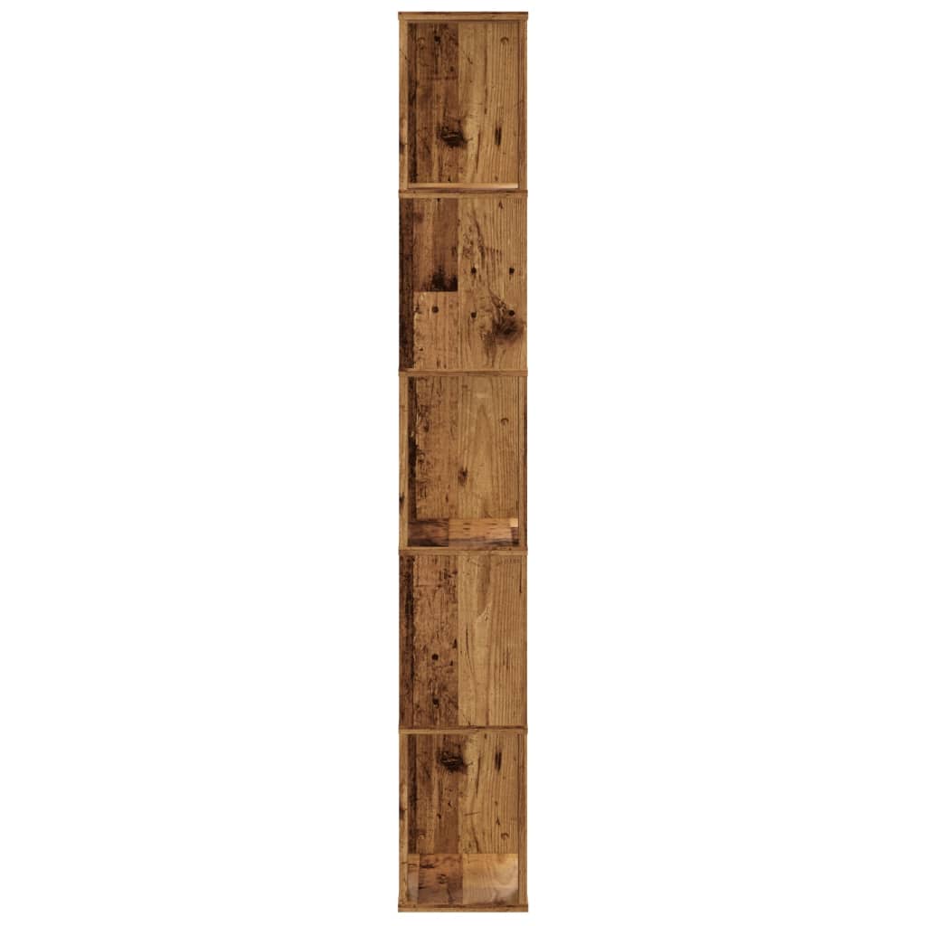 vidaXL Libreria 5 Ripiani Legno Vecchio 45x23,5x162,5cm Multistrato VIDAXL