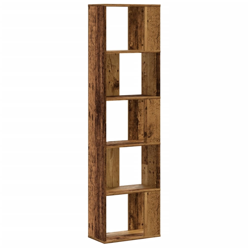 vidaXL Libreria 5 Ripiani Legno Vecchio 45x23,5x162,5cm Multistrato VIDAXL