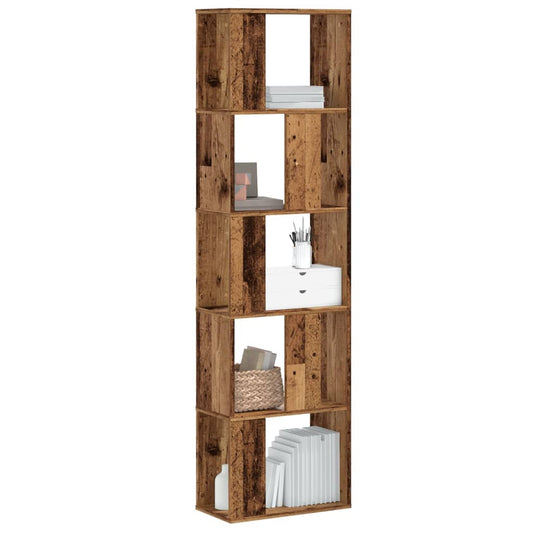 vidaXL Libreria 5 Ripiani Legno Vecchio 45x23,5x162,5cm Multistrato VIDAXL