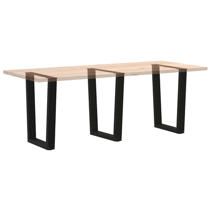 vidaXL Gambe per Tavolo da Pranzo a V 3 pz Nero 70x(72-73,3)cm Acciaio