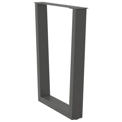 vidaXL Gambe Tavolo Pranzo a V 3 pz Antracite 70x(72-73,3)cm Acciaio