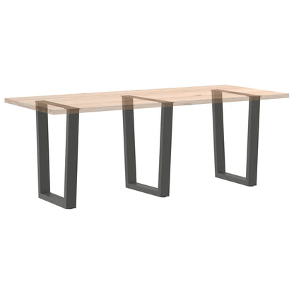 vidaXL Gambe Tavolo Pranzo a V 3 pz Antracite 70x(72-73,3)cm Acciaio