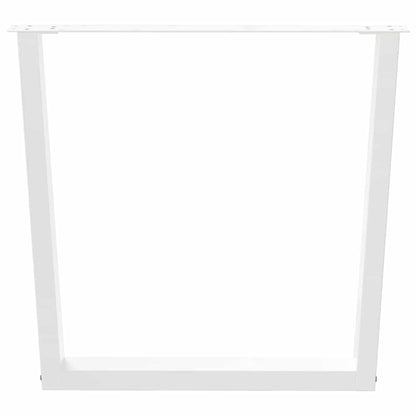 vidaXL Gambe per Tavolo Pranzo a V 3 pz Bianco 90x(72-73,3)cm Acciaio