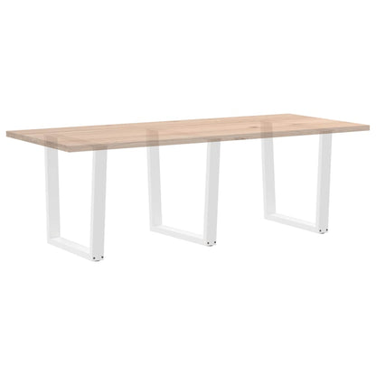 vidaXL Gambe per Tavolo Pranzo a V 3 pz Bianco 90x(72-73,3)cm Acciaio