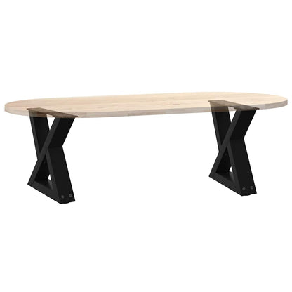 vidaXL Gambe per Tavolino 2 pz Nero 30x(30-31,3) cm in Acciaio