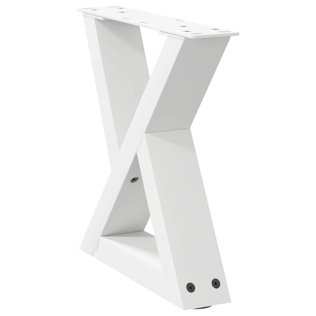 vidaXL Gambe per Tavolino 2 pz Bianco 40x(30-31,3) cm in Acciaio