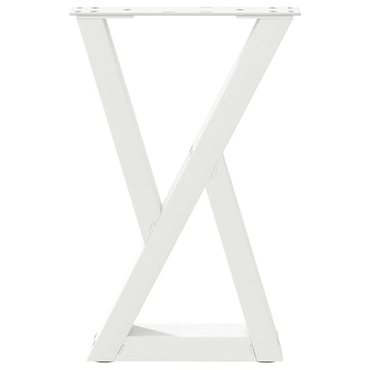 vidaXL Gambe per Tavolino 2 pz Bianco 28x(42-43,3) cm in Acciaio