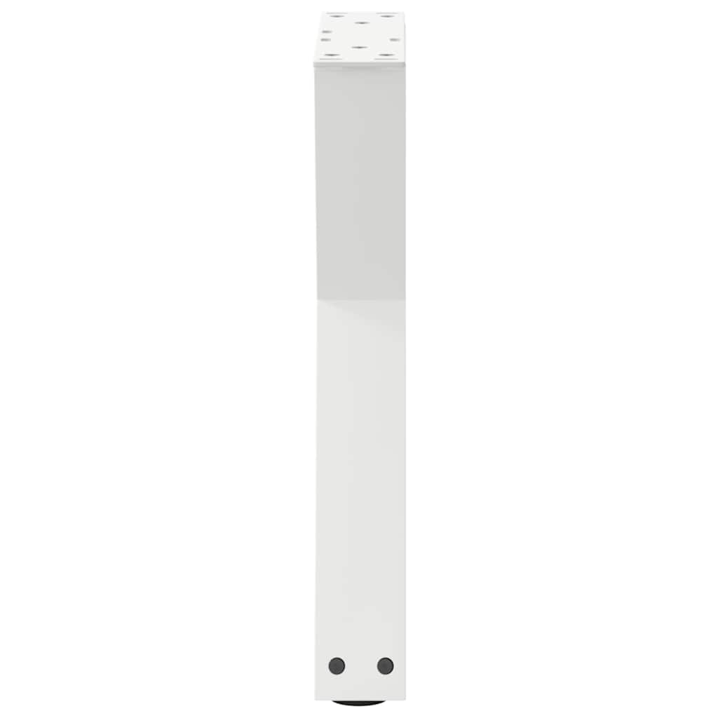 vidaXL Gambe per Tavolino 2 pz Bianco 28x(42-43,3) cm in Acciaio