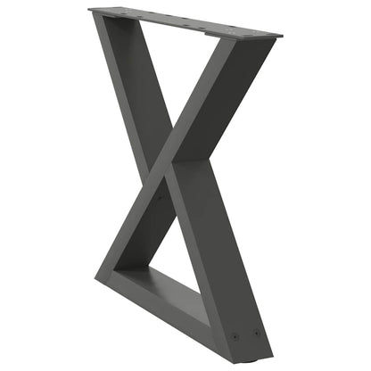 vidaXL Gambe per Tavolino 2 pz Antracite 50x(42-43,3) cm in Acciaio