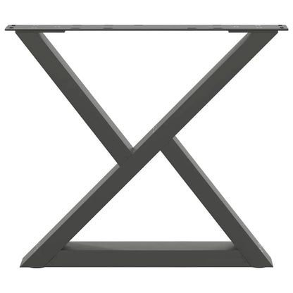 vidaXL Gambe per Tavolino 2 pz Antracite 50x(42-43,3) cm in Acciaio