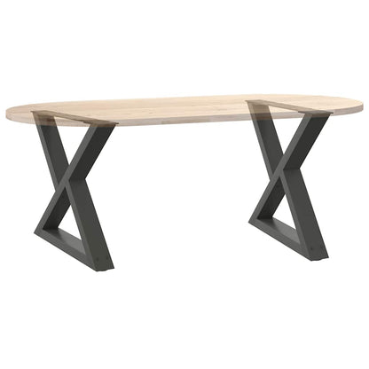 vidaXL Gambe per Tavolino 2 pz Antracite 50x(42-43,3) cm in Acciaio