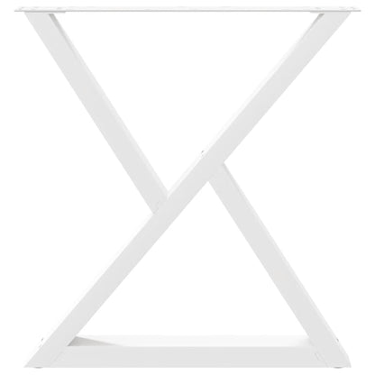 vidaXL Gambe per Tavolo da Pranzo 2 pz Bianco 70x(72-73,3) cm Acciaio