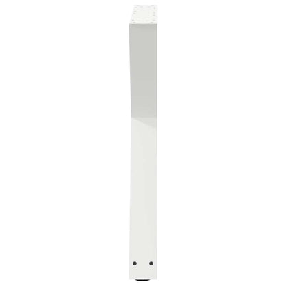 vidaXL Gambe per Tavolo da Pranzo 2 pz Bianco 70x(72-73,3) cm Acciaio