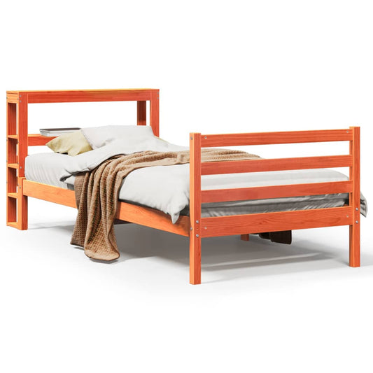 vidaXL Letto senza Materasso Marrone Cera 75x190 cm in Legno di Pino VIDAXL