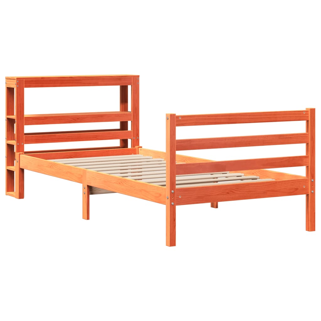 vidaXL Letto senza Materasso Marrone Cera 90x200 cm Legno di Pino VIDAXL