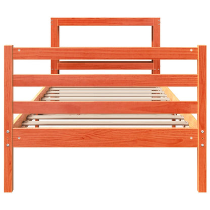 vidaXL Letto senza Materasso Marrone Cera 90x200 cm Legno di Pino VIDAXL