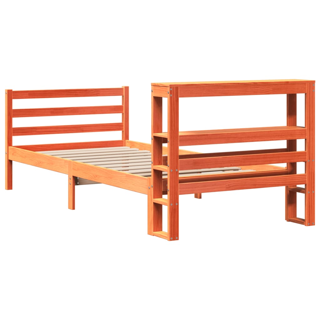 vidaXL Letto senza Materasso Marrone Cera 90x200 cm Legno di Pino VIDAXL