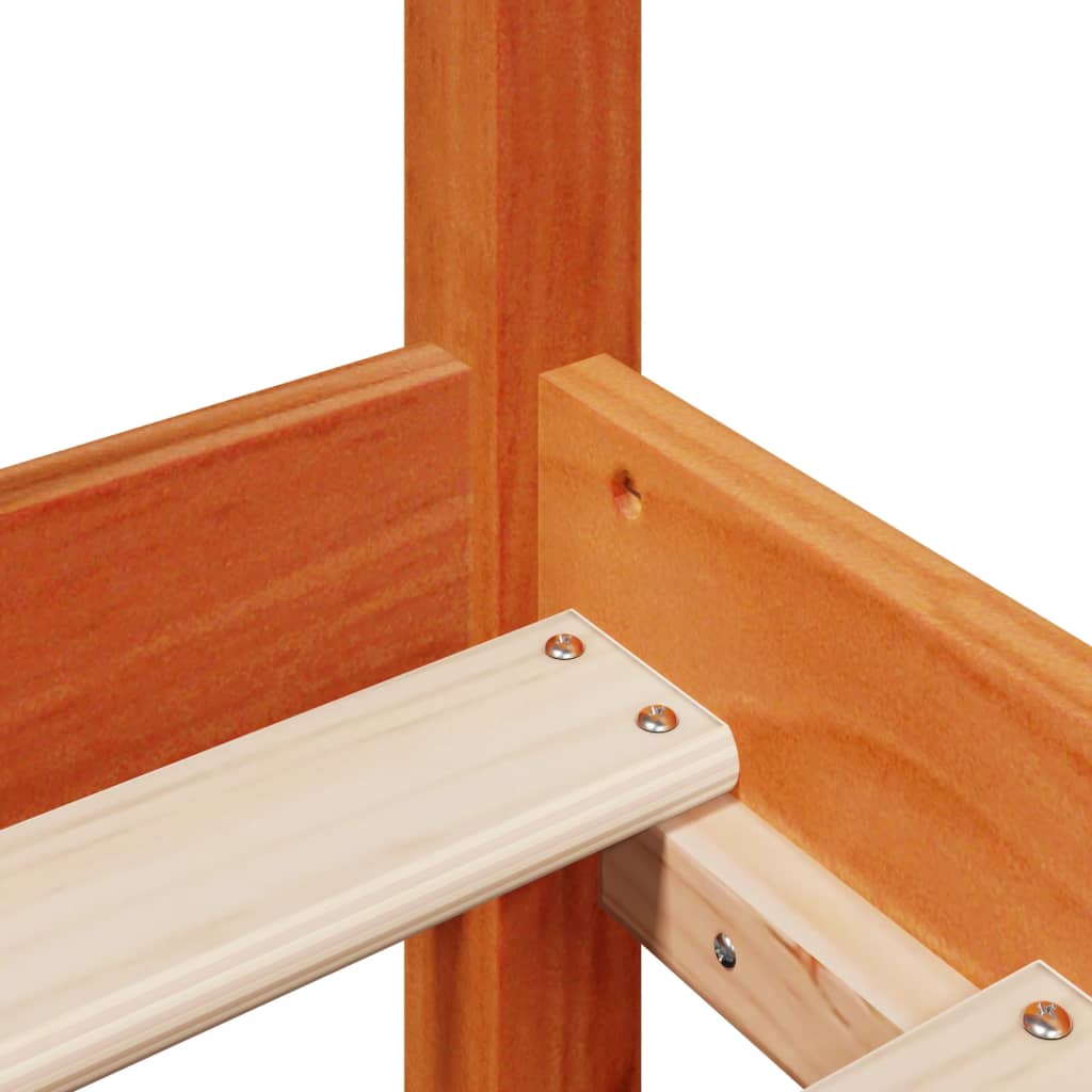 vidaXL Letto senza Materasso Marrone Cera 90x200 cm Legno di Pino VIDAXL