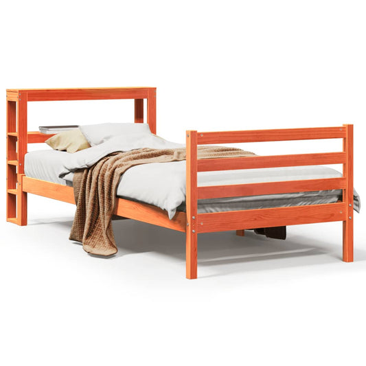 vidaXL Letto senza Materasso Marrone Cera 90x200 cm Legno di Pino VIDAXL