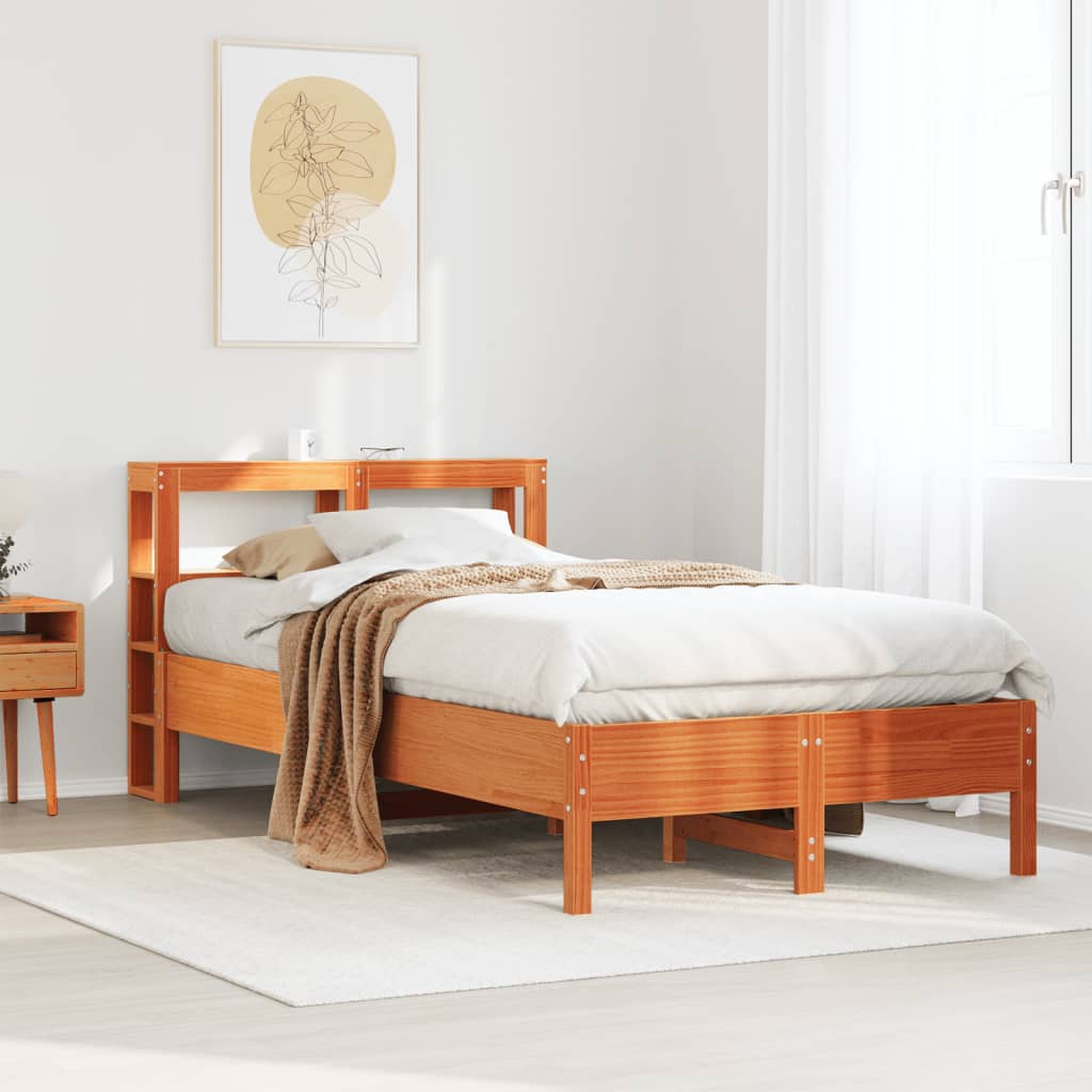 vidaXL Letto senza Materasso Marrone Cera 90x200 cm Legno di Pino VIDAXL