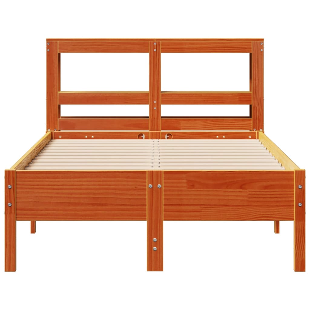 vidaXL Letto senza Materasso Marrone Cera 90x200 cm Legno di Pino VIDAXL