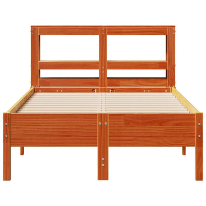 vidaXL Letto senza Materasso Marrone Cera 90x200 cm Legno di Pino VIDAXL