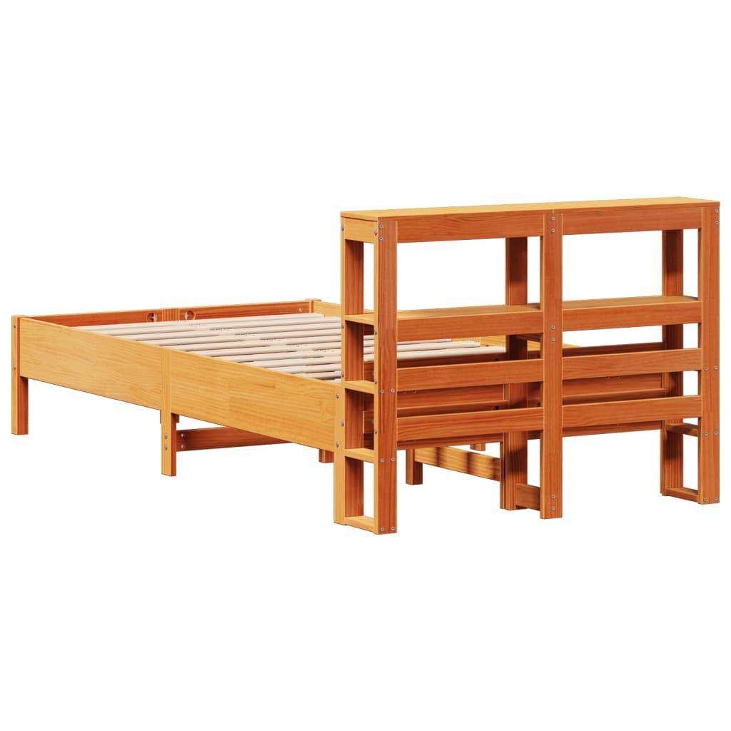 vidaXL Letto senza Materasso Marrone Cera 90x200 cm Legno di Pino VIDAXL