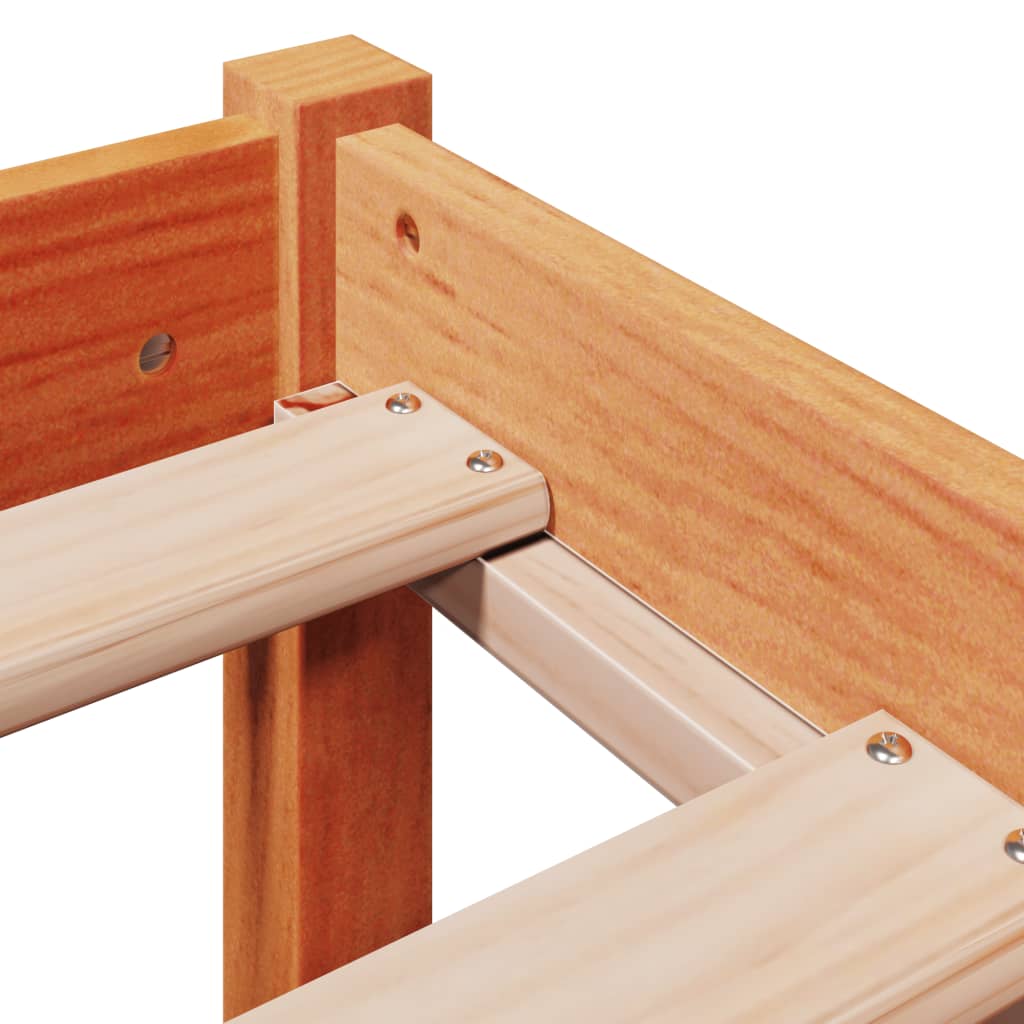 vidaXL Letto senza Materasso Marrone Cera 90x200 cm Legno di Pino VIDAXL